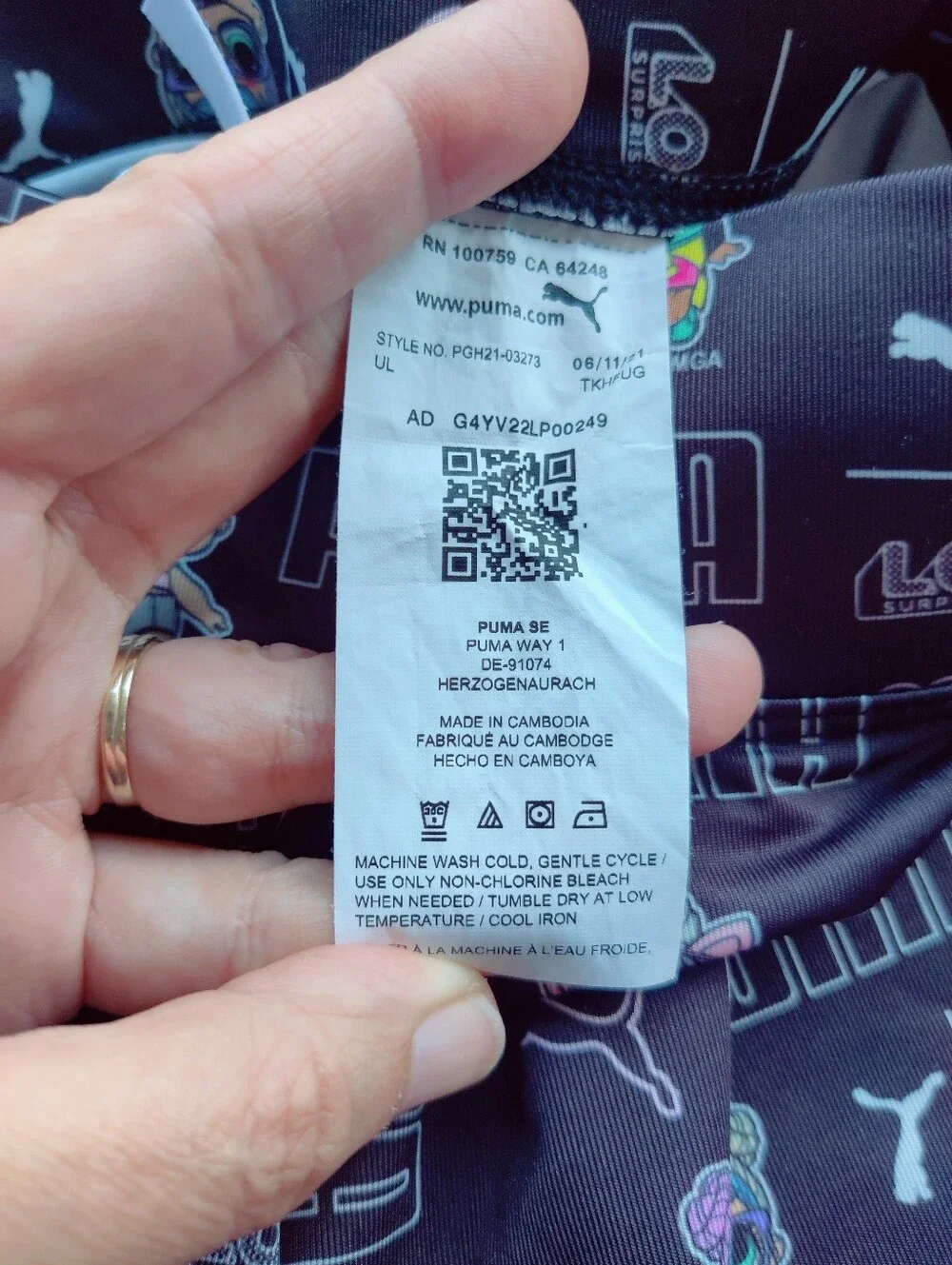 Puma L.O.L Leggings Size 12/14